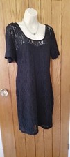 BN BODYFLIRT Stretchy Lace Little Black DRESS Size M (12) EUR 40/42