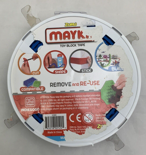 2 Rolls Zuru Mayka Toy Block Tape Light Blue 4 Row Lego Compatible 2M/6.5 F - Picture 7 of 9