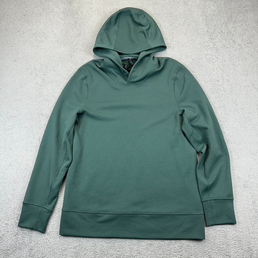Lululemon Shift Stitch Pullover Hoodie Mens Size S Small Green Waffle Knit