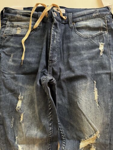fashion nova Premium Denim Distressed & Ripped skinny jeans men 36W X 31L - Picture 3 of 5