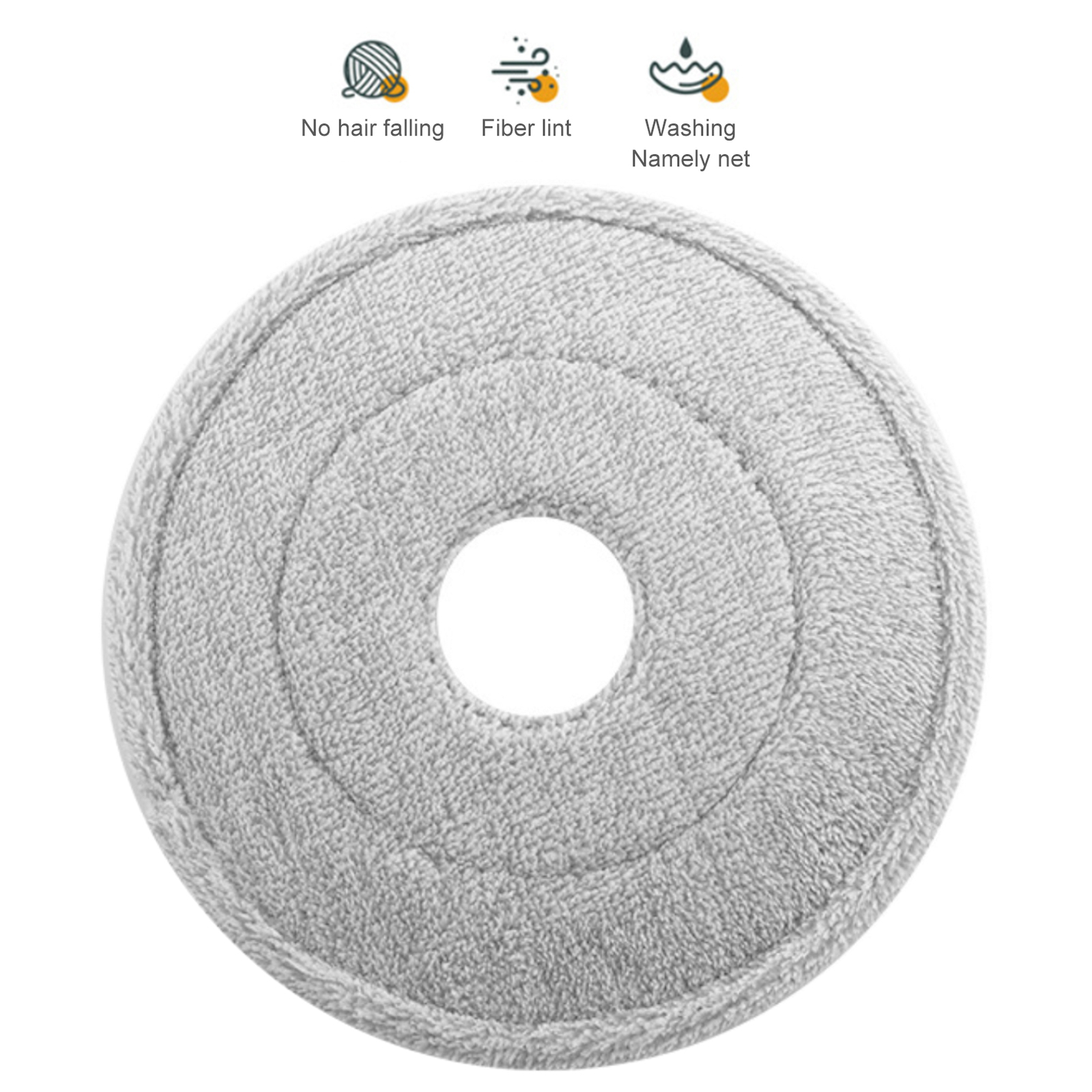 Mop Replacement Head Wet Dry Use Deep Cleaning Thickened Round Cleaning