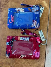 Vera Bradley Zip ID Case Catnip Christmas or Holiday Hounds NWT (50724)
