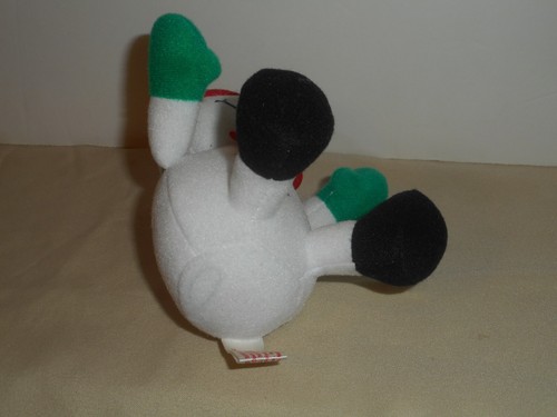 Vintage Russ Berrie Plush Snowman Doll Candy Cane Hat Earmuffs 6" - Picture 6 of 11