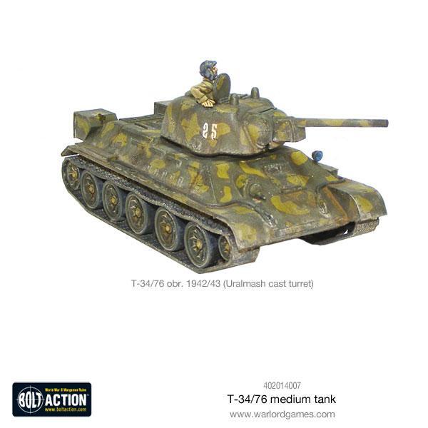 Thumbnail - T34/76 Medium Tank, Sowjetunion, Bolt Action Ww2, Warlord Games,