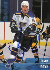 TYSON NASH BLUES AUTOGRAPH AUTO 99-00 BAP MEMORABILIA #344 *26110