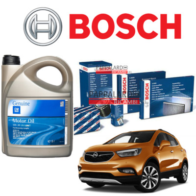 Kit De Mantenimiento Opel Mokka 1.4 LPG – 4 Filtros + 4 Litros De Aceite Original Opel 5W30 Dexos 2