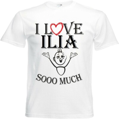 T-Shirt I Love Ilia für Damen Herren und Kinder ... in der Farbe Weiss