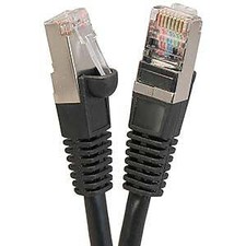 100Ft CAT5E Shielded FTP Ethernet Network Booted Cable Black