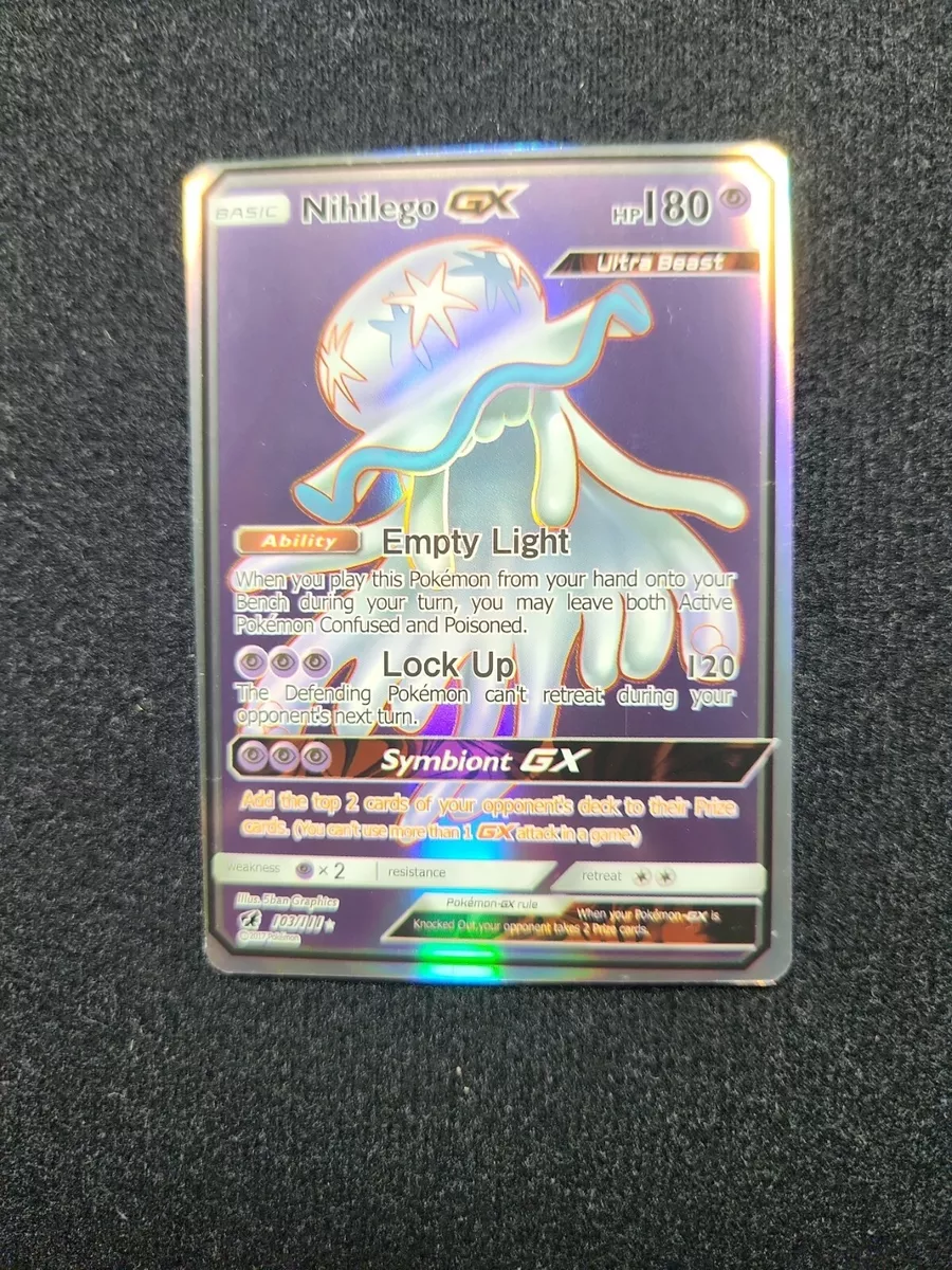 Pokemon - Nihilego GX - 103/111 - Full Art Ultra Rare - Sun & Moon