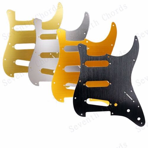 11 Trou Aluminium Guitare Pickguard Scratch Plaque Pour for Électriques - Imagen 1 de 55