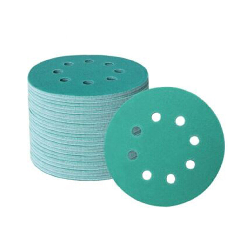 5" 125mm Green Sanding Discs Hook Loop Orbital Sander Sandpaper Disc 60