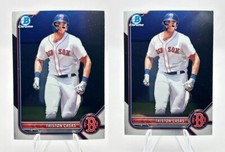 TRISTON CASAS 2022 BOWMAN CHROME BASE PROSPECT BOSTON RED SOX #BCP-81 LOT X 2 JT