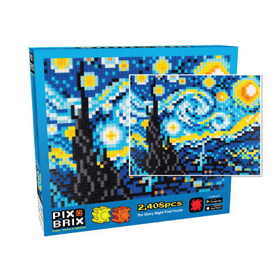 Pix Brix Pixel Art Puzzle Bricks - Starry Night Pixel Puzzle | eBay
