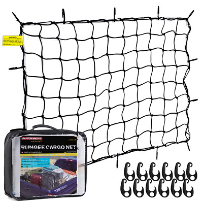 #ad Heavy Duty Car Truck Bed Roof Rack Luggage Cargo Bungee Net Netting Mesh Cover $15.59