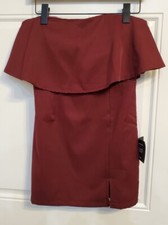 NWT Lulu's Kiani Burgundy Strapless Bodycon Mini Dress Small