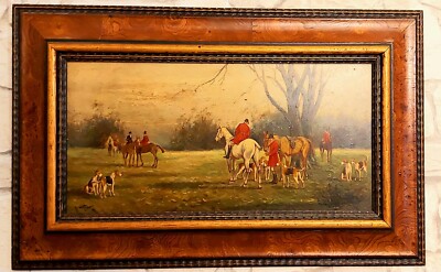 Original Gemälde George Wright 1881, Öl auf Platte. 
