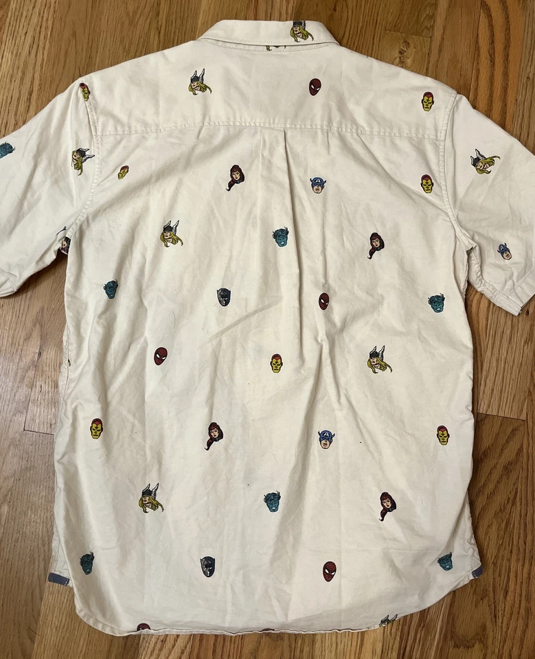 Marvel Vans Shirt Youth Size Xl Button Up Cotton EUC - Image 3 of 4