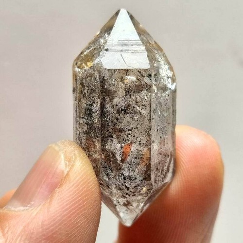 14g Natural Black Phantom Herkimer Crystal Quartz Double Terminating 4410 - Picture 16 of 21
