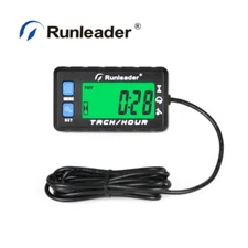 LCD Digital Hour Meter,Maintenance Tachometer,Alert RPM for ATV Motorcycle