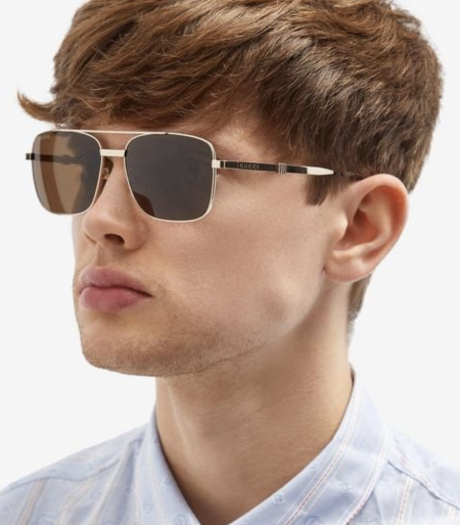 НОВЫЕ золотые солнцезащитные очки Gucci GG1441S-002
