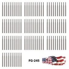 10-100 pcs USA Dental Carbide Burs Pear-Shaped for High Speed Handpiece FG-245