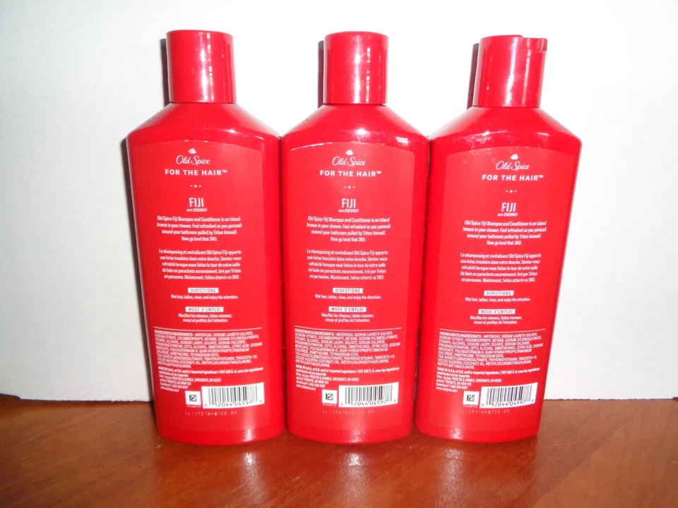 Lote de 3 champú y acondicionador Old Spice Fiji 2 en 1 para hombres, 13,5 fl oz cada uno Foto 2 de 2