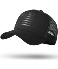 American Flag Trucker Hat USA Hats for Men Women Snapback Baseball Cap Breath...