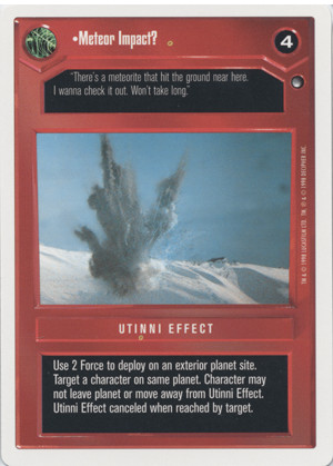 Meteor Impact? [White Border] Heavily Played SWCCG: Hoth White Border