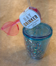 Mud Pie Tumbler Plastic Party Sunglasses Gift Set 12.5 oz