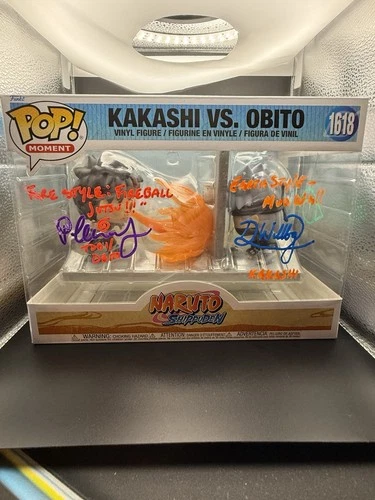 Naruto Funko Pop 1618 Kakashi vs Obito Double Signed Wittenberg Yurchak W/Quotes