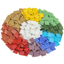 Youway Style Square Mosaic Tiles for Crafts Bulk,3/4 inch Vitreous Square Glo...
