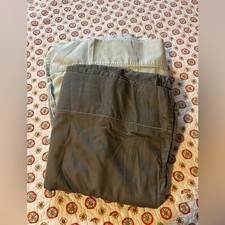 2 Gray Flat Sheet Full Size Bed Bundle