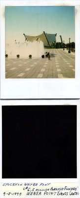 Stockton waterfront Weber Point Events Center CA Polaroid Found Photo V0644