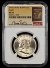1954 D Franklin Half Dollar NGC MS64 Bugs Bunny Bill Fivaz Signature Label