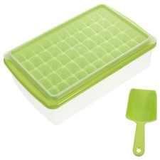 1 Set Homemade Ice Making Mold Ice Scraper Storage Box Kit (Green Transparent)