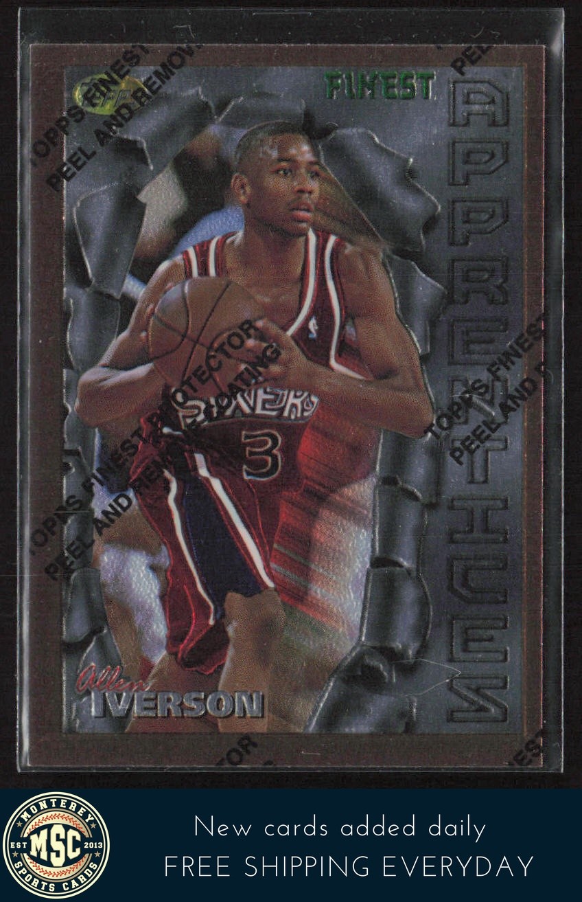 Allen Iverson 1996-97 Finest Apprentice w/Coating RC #69 Philadelphia 76ers