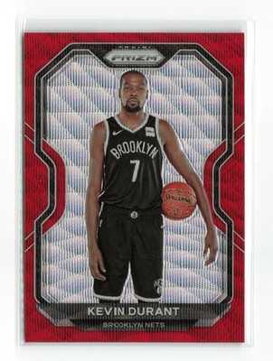 2020-21 PANINI PRIZM KEVIN DURANT #81 RUBY WAVE NETS