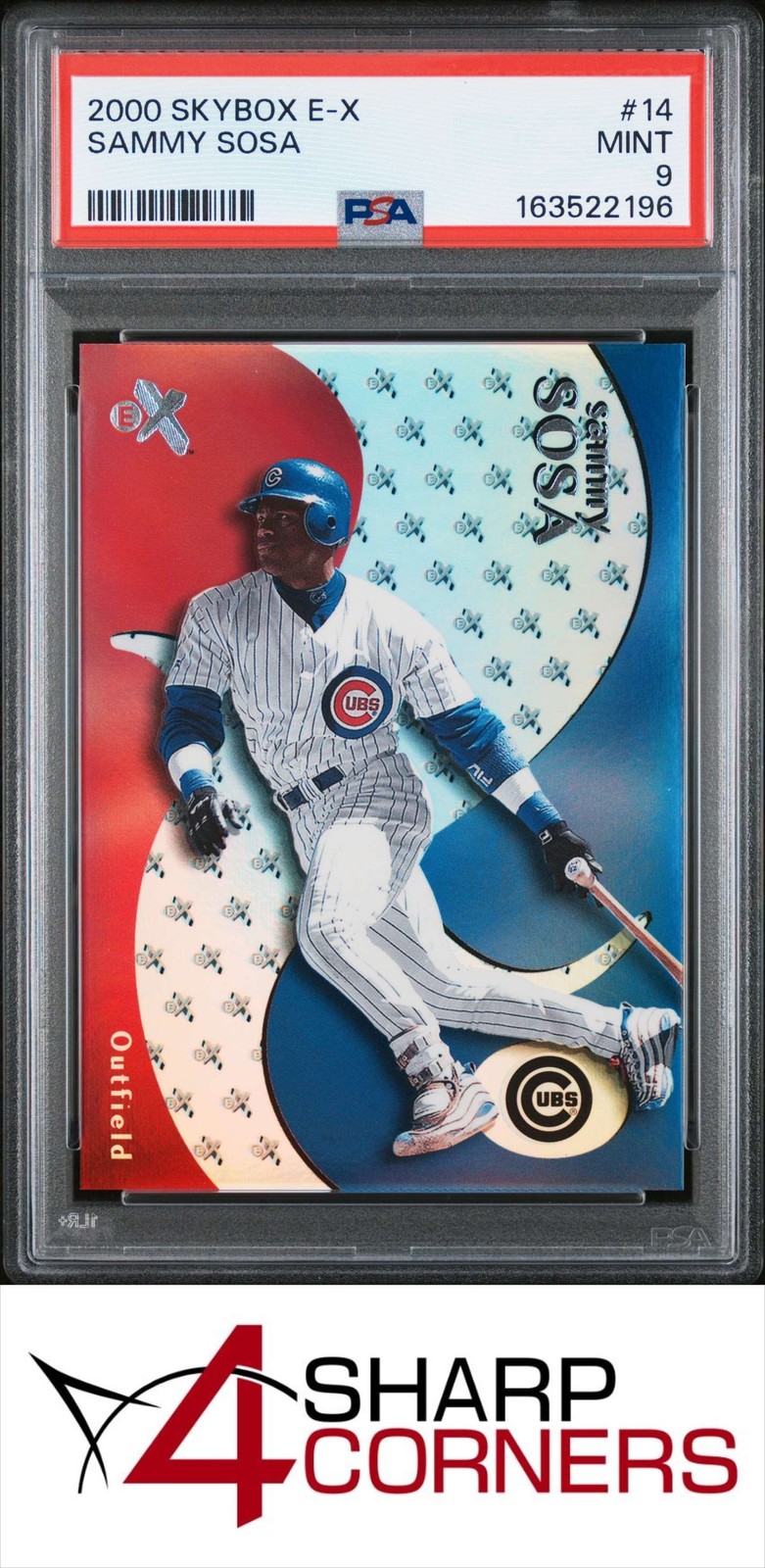 2000 SKYBOX E-X #14 SAMMY SOSA CUBS PSA 9
