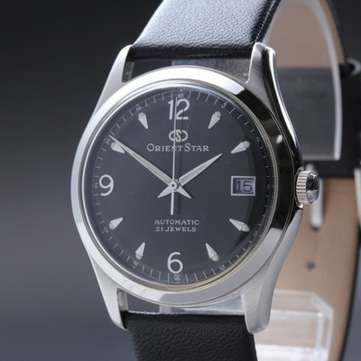 Orient Star 597302-70 Date Black Dial 21J Auto 35mm Men's Watch