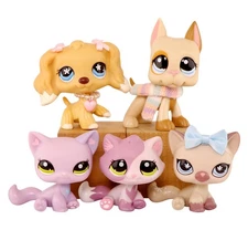 Mini Pet Shop Purple Cat #1994 Kid Toy Collectible Figure Pet Cute Accessories