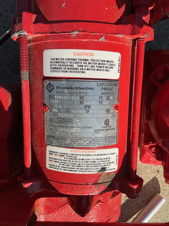 Original Gasboy Fuel Transfer Pump 1/3 hp, 20 gpm, 115V AC, 50 psi USA made - Image 4 of 4