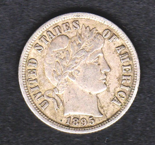 1895 Barber Dime 100% Original XF in Grade Semi Key Date Scarce This Nice.