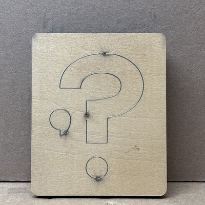 1 Ellison AccuCut Die 6'' x 5'', Question Mark ?, Comma, Apostrophe '
