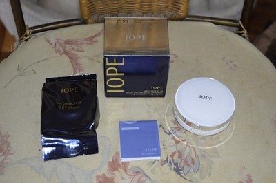 New Old Stock! IOPE  Air Cushion Cover C21 Vanilla (1015) 1 Compact  + 1 Refill