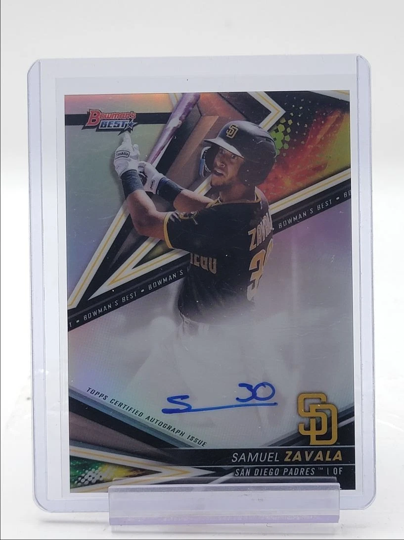 SAMUEL ZAVALA 2022 BOWMAN'S BEST OF 2022 REFRACTOR AUTOGRAPH AUTO Q1725