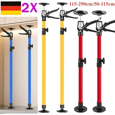 2x Deckenstütze Montagestütze Teleskopstütze Gipsplatte Decke 115-290cm/50-115cm