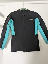 Wetsuit Neoprene Front Zip Jacket Top Women Men 1.5mm sz L
