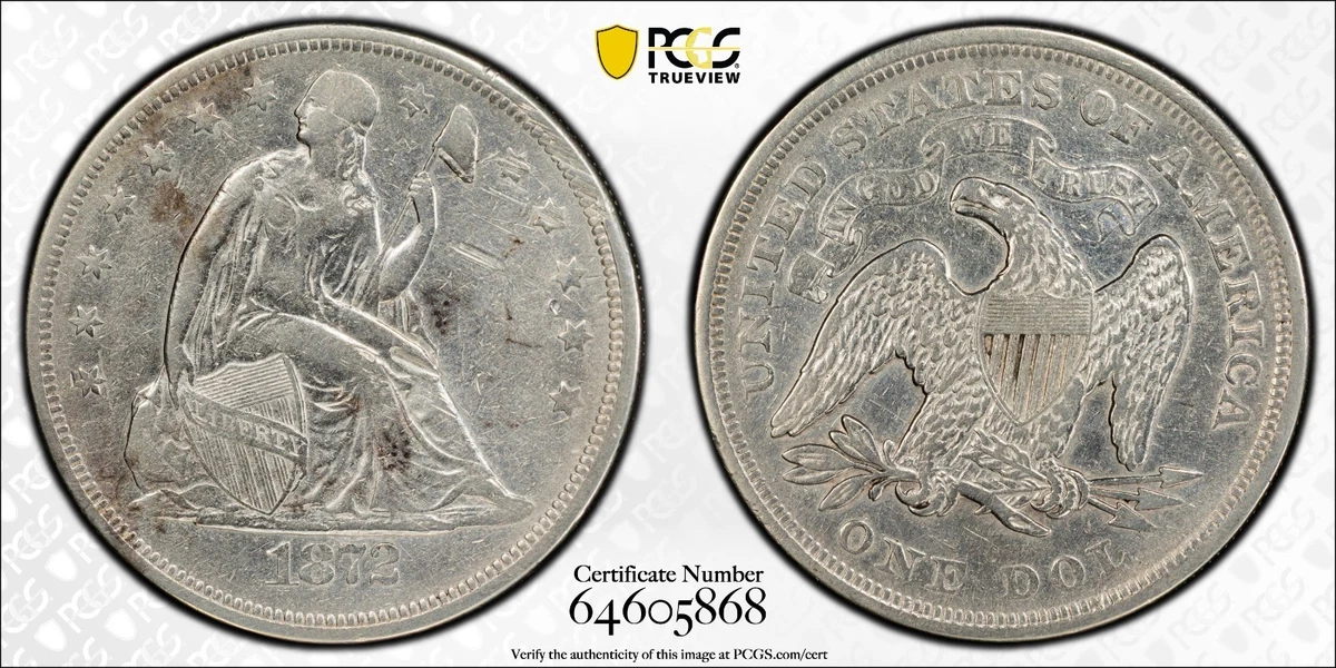 1872 Year Seated Liberty US Dollars (1840-1873) for sale | eBay