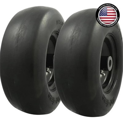 Smooth Tread 2 Pack: Flat-Free Tire and Wheel Assembly for Zero Turn Lawn Mowers