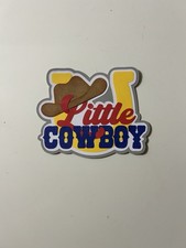 Little Cowboy Scrapbook Title Handmade Paper Pieced Die Cut